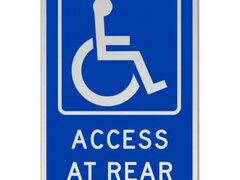 Access At Rear Sign