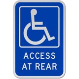 Access At Rear Sign